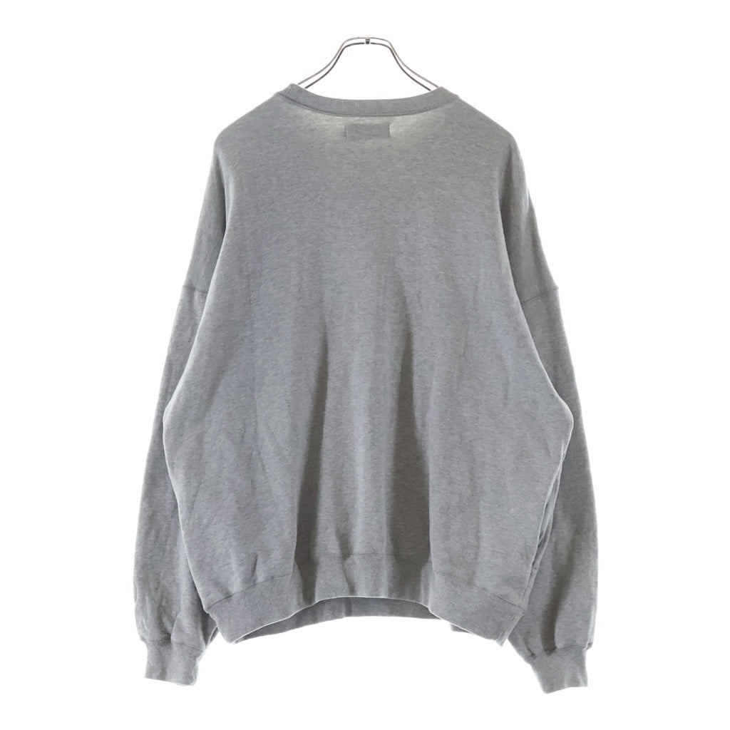 Graphpaper(グラフペーパー) 24AW AZUMA TERRY CREW NECK SWEAT アズマテリークルーネック プルオーバースウェット グレー GU243-70195B