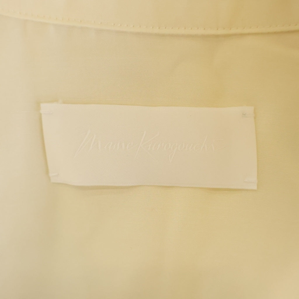 Mame Kurogouchi(マメ クロゴウチ) 22AW VOLUME SLEEVE SHIRT シルク ボリュームスリーブ 長袖シャツ ホワイト レディース MM22PF-SH715