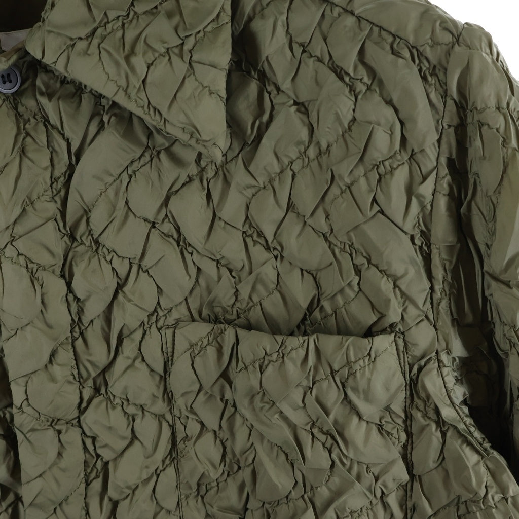 TOGA PULLA(トーガ プルラ) 24SS キルト ショートスリーブ 半袖シャツ グリーン レディース TP242-FJ230