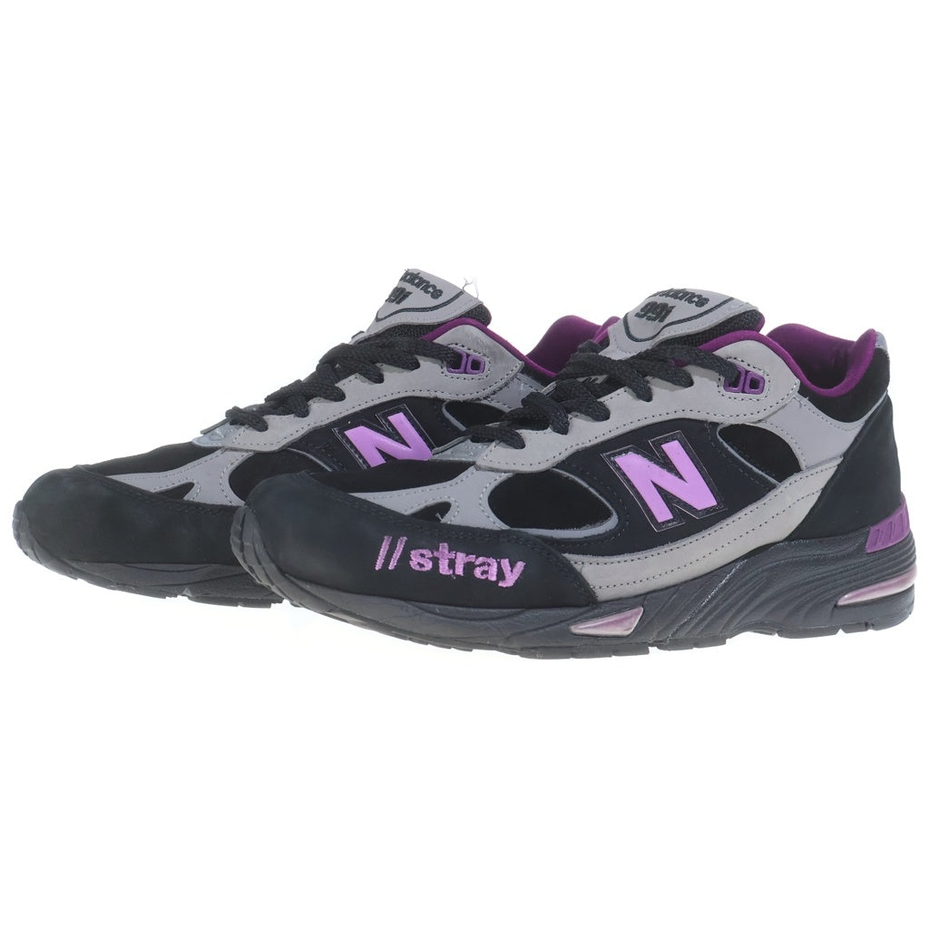 New Balance(ニューバランス) ×STRAY RATS 991 イングランド製 ストレイラッツ ローカットスニーカー ブラック/パープル US8.5/26.5cm M991SRP