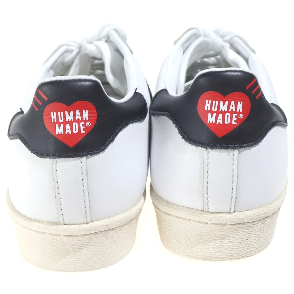 adidas(アディダス) ×HUMAN MADE SUPERSTAR 80S ヒューマンメイド スーパースター ローカットスニーカー ホワイト/ブラック US8.5/26.5cm FY0728
