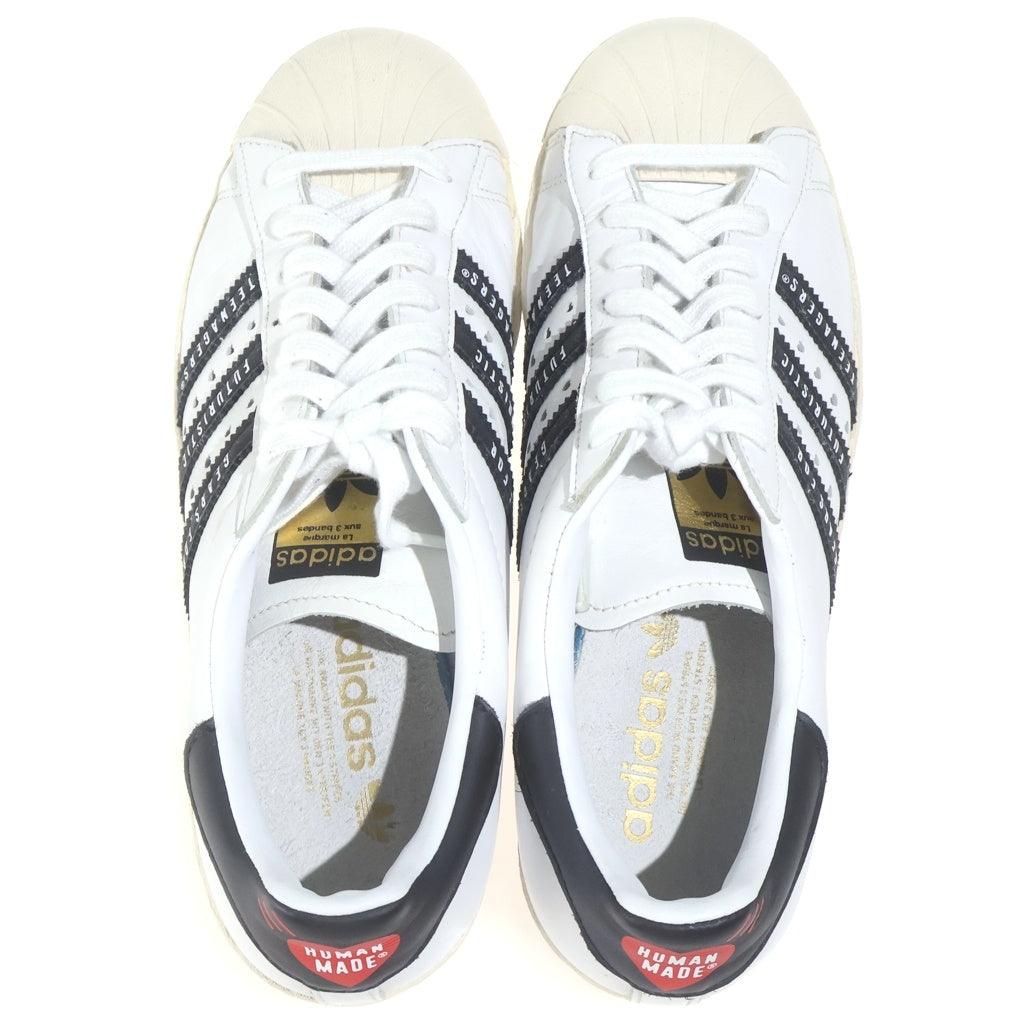 adidas(アディダス) ×HUMAN MADE SUPERSTAR 80S ヒューマンメイド スーパースター ローカットスニーカー ホワイト/ブラック US8.5/26.5cm FY0728