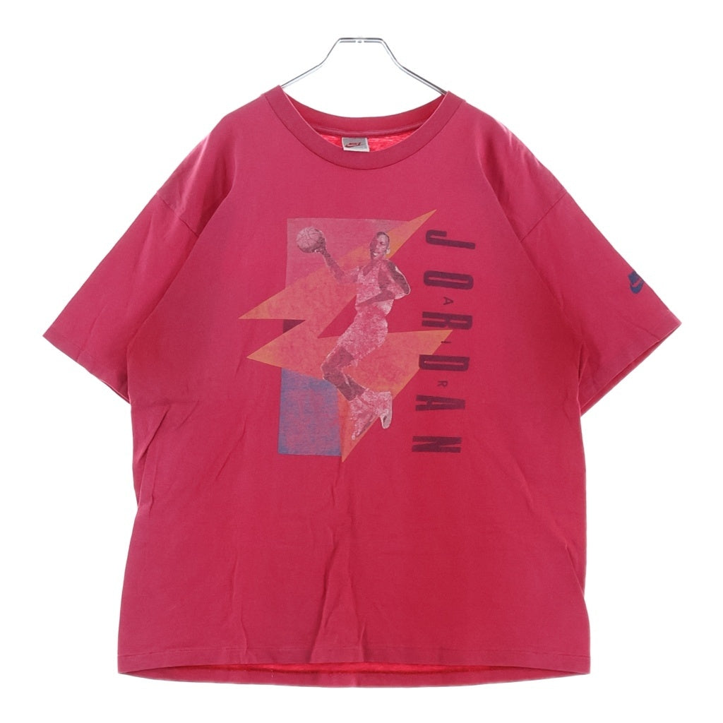 NIKE(ナイキ) 90S VINTAGE AIR JORDAN ヴィンテージ エアジョーダン フロントプリント クルーネック 半袖 Tシャツ カットソー レッド
