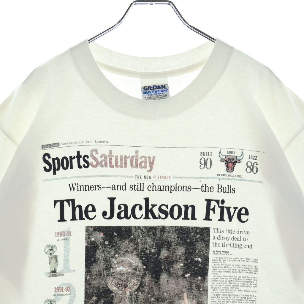 VINTAGE(ヴィンテージ) 90S CHICAGO BULLS シカゴブルズ クルーネック 半袖Tシャツ カットソー ホワイト