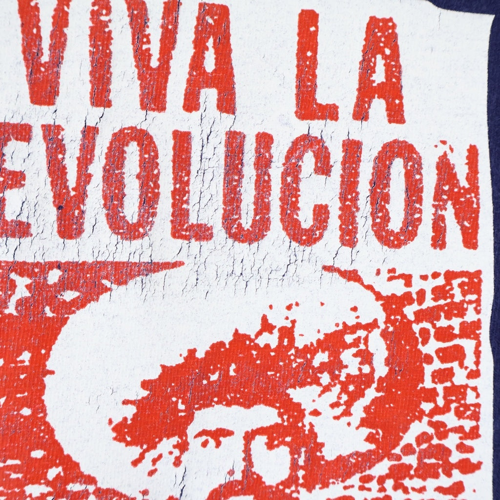 STUSSY(ステューシー) 00S OLD VIVA LA REVOLUCION PRINT TEE USA製 紺タグ グラフィックプリント クルーネック 半袖Tシャツ カットソー ネイビー