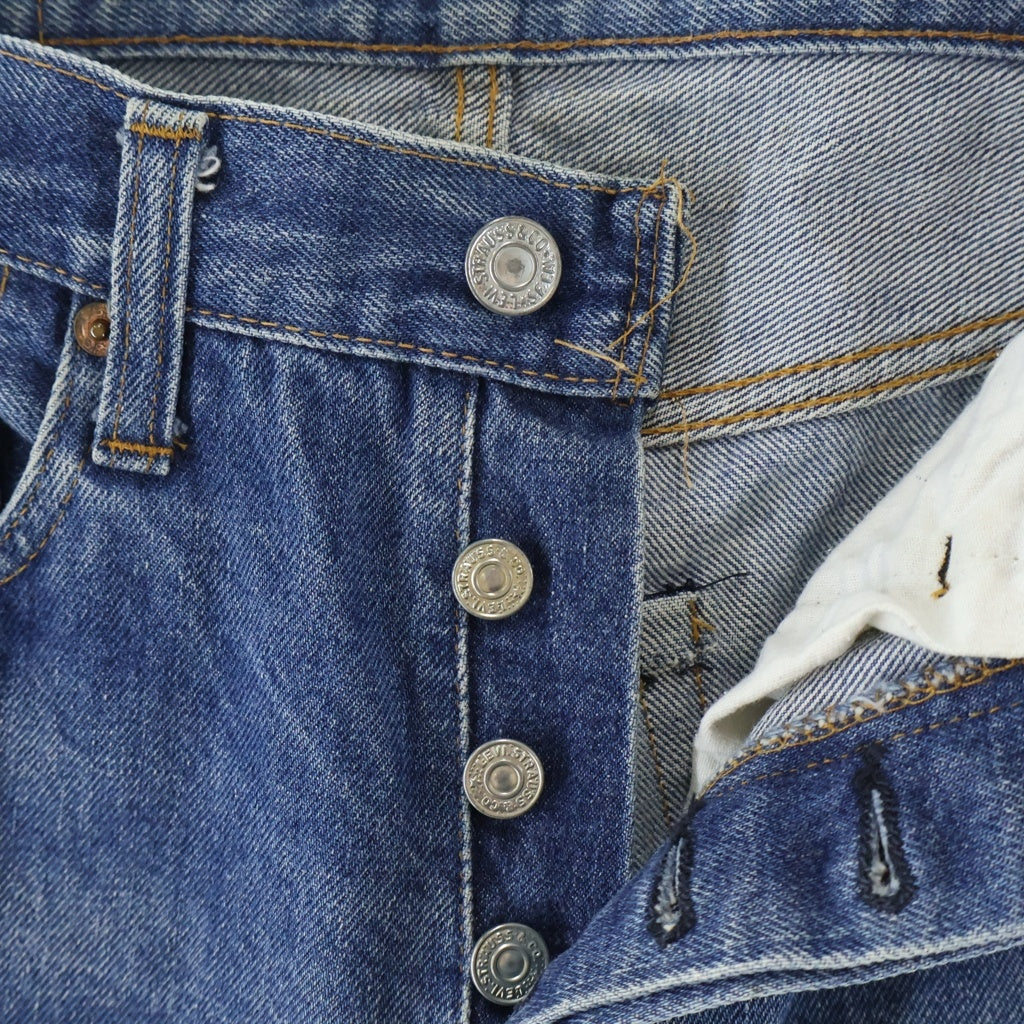Levi's(リーバイス) 70S VINTAGE 501 66後期 ボタン裏6 スモールe チェーンステッチ ブランクタブ ヴィンテージ ボタンフライ デニムパンツ インディゴ