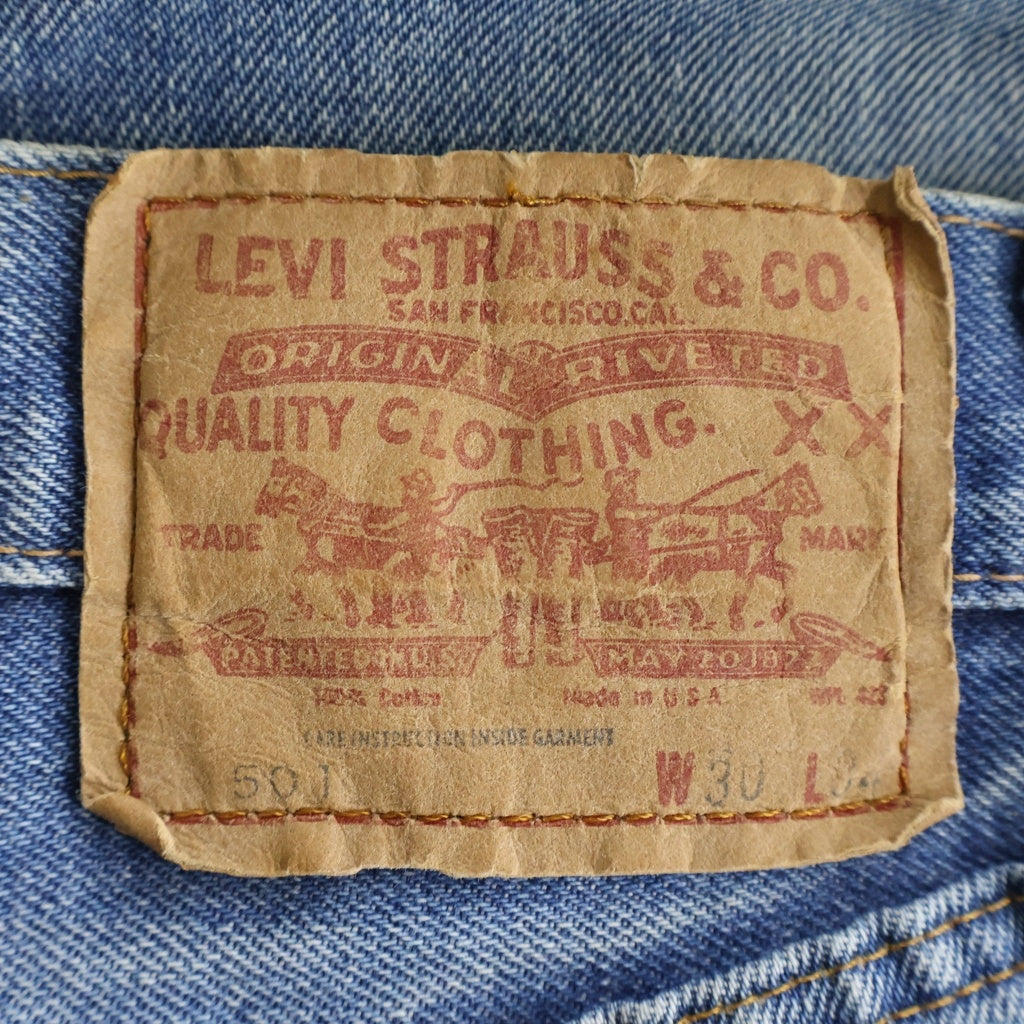 Levi's(リーバイス) 70S VINTAGE 501 66後期 ボタン裏6 スモールe チェーンステッチ ブランクタブ ヴィンテージ ボタンフライ デニムパンツ インディゴ