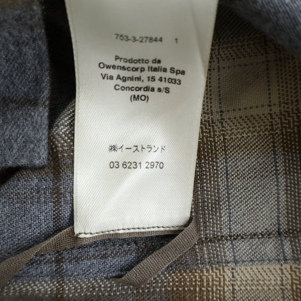 Rick Owens(リックオウエンス) 25SS OUTERSHIRT チェック総柄 アウターフランネル長袖シャツ グレー/ブラウン RU01E5236-CP
