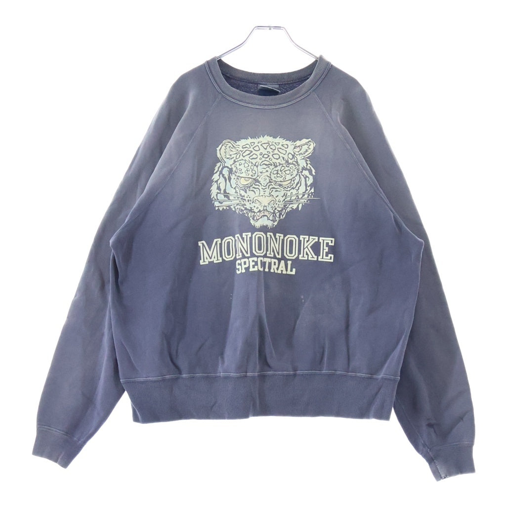 NO BRAND(ノーブランド) 26SS MONONOKE MADE CREW NECK SWEAT モノノケメイド フロントロゴプリント クルーネックスウェットシャツ トレーナー ネイビー MT-MK8-0000-014