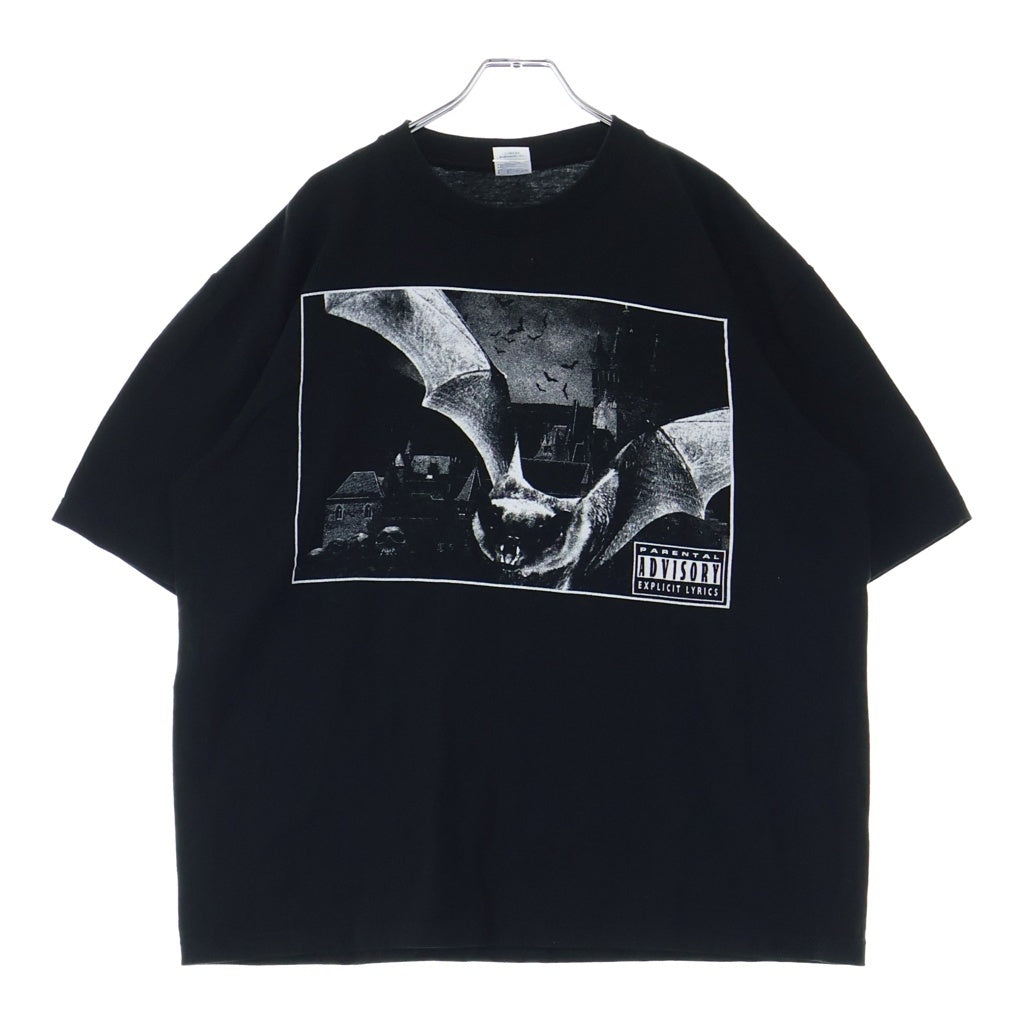 SAINT MICHAEL(セントマイケル) 25SS PARENTAL ADVISORY EXPLICIT LYRICS 黒夢 河村康輔 コラボ ペアレンタルアドバイザリー エクスプリシットリリックス クルーネック半袖Tシャツ 113-BCV