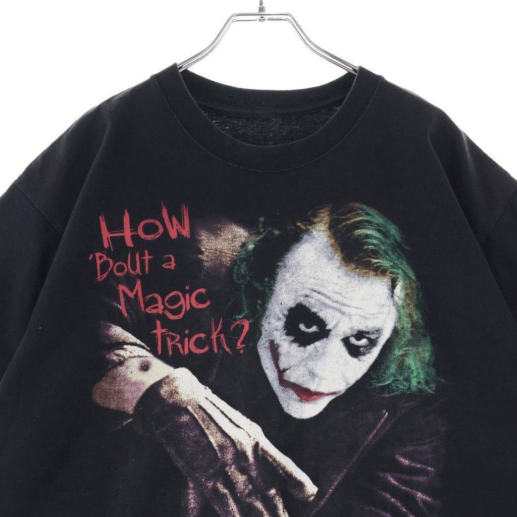 VINTAGE(ヴィンテージ) 00S VINTAGE THE DARK KNIGHT JOKER HOW BOUT A MAJIKC TRICK? TEE ヴィンテージ ダークナイト ジョーカー フロントプリントTシャツ 半袖クルーネックカットソー ブラック