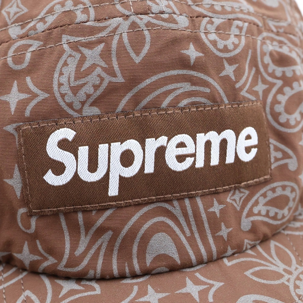 SUPREME(シュプリーム) 26SS Reflective Bandana Sunfield Camo Cap リフレクティブ バンダナ総柄 サンフィールドカモキャップ 帽子 ブラウン