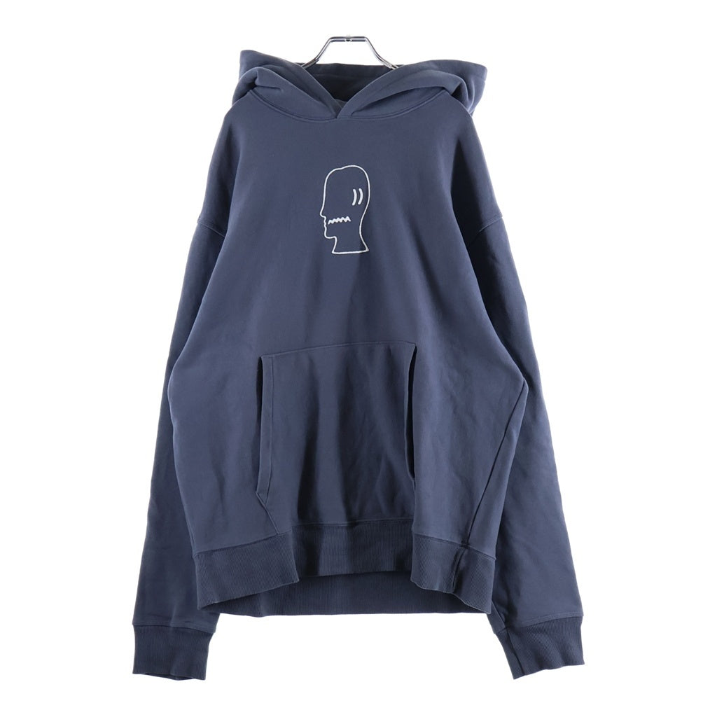 BRAIN-DEAD(ブレインデッド) LOGOHEAD HOODIE ロゴヘッド プルオーバースウェットパーカー フーディー ネイビー BDW24T09004716BL05
