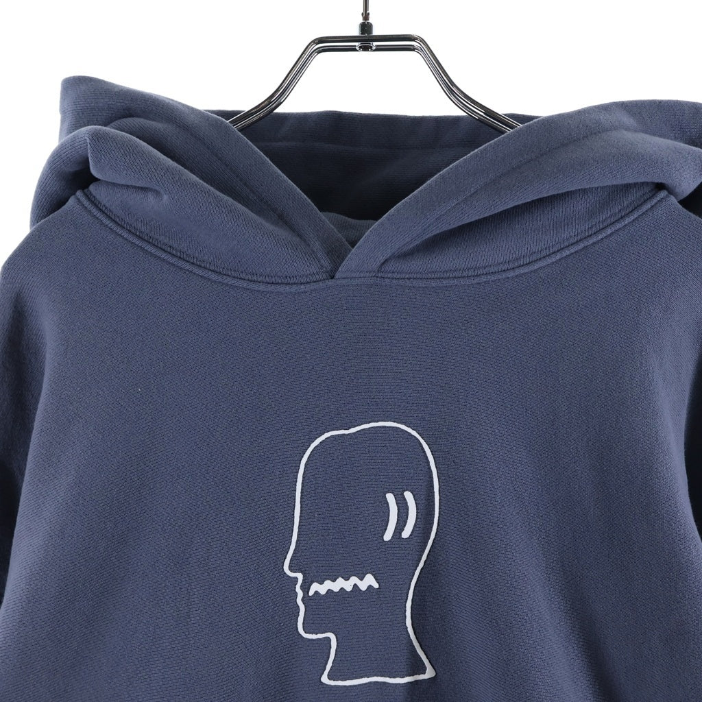 BRAIN-DEAD(ブレインデッド) LOGOHEAD HOODIE ロゴヘッド プルオーバースウェットパーカー フーディー ネイビー BDW24T09004716BL05