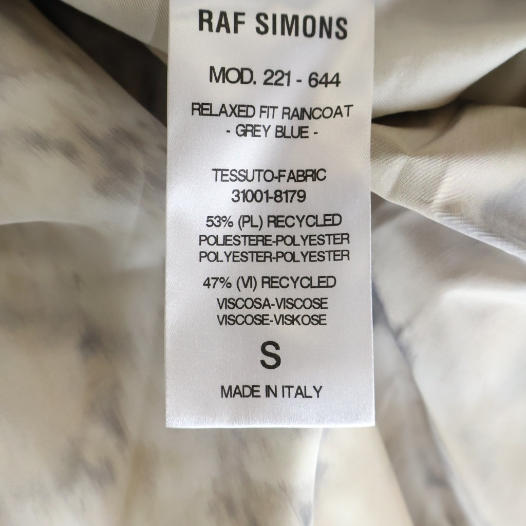 RAF SIMONS(ラフシモンズ) 22SS RELAXED FIT RAIN COAT 総柄 リラックス フィット レインコート ベージュ 221-644
