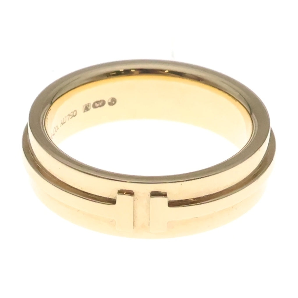 TIFFANY & Co.(ティファニー) K18PG Tワイドリング 指輪 ピンクゴールド