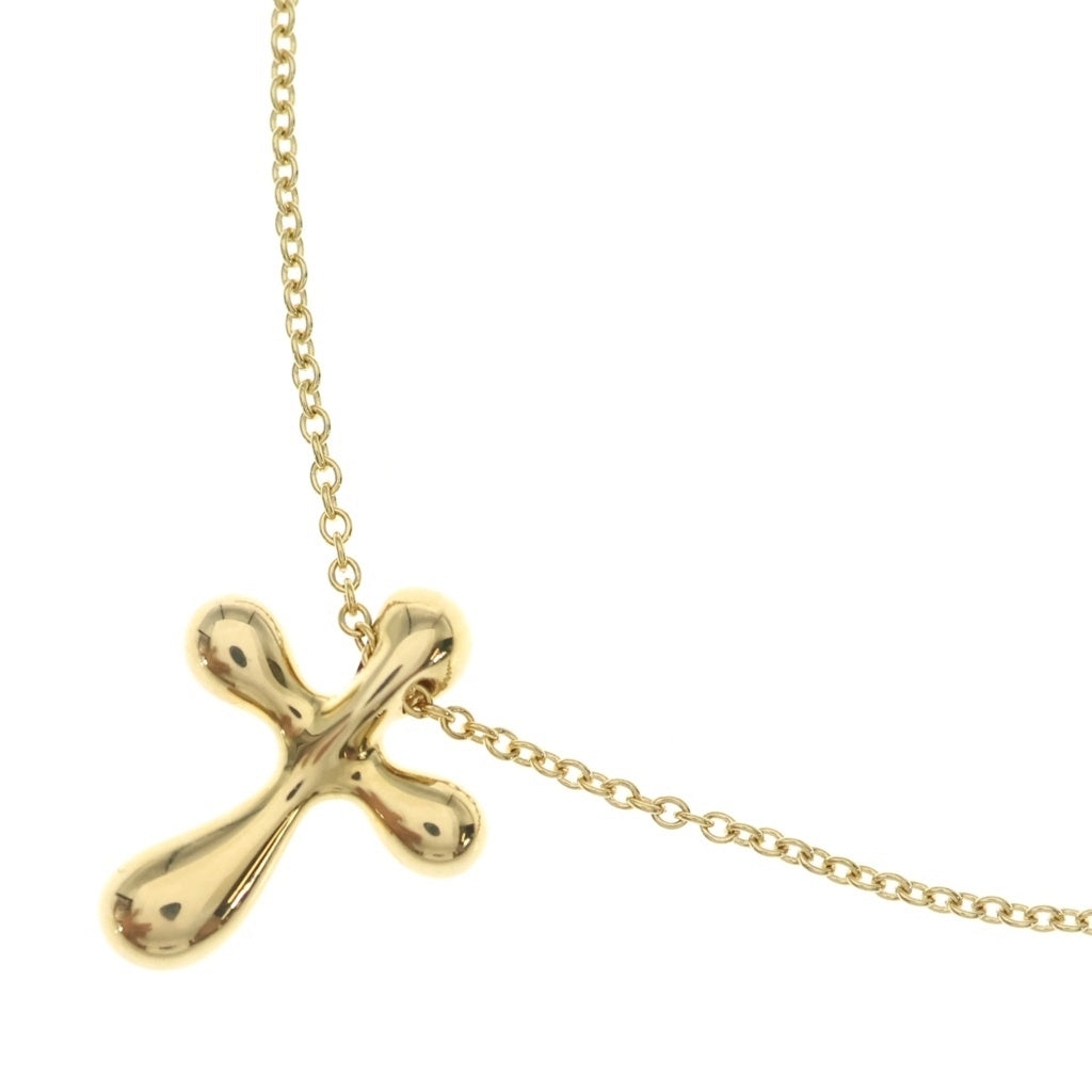 TIFFANY & Co.(ティファニー) K18YG エルサペレッティ スモールクロス チェーンネックレス ゴールド レディース