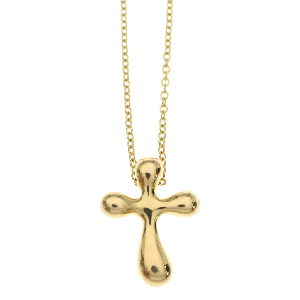 TIFFANY & Co.(ティファニー) K18YG エルサペレッティ スモールクロス チェーンネックレス ゴールド レディース