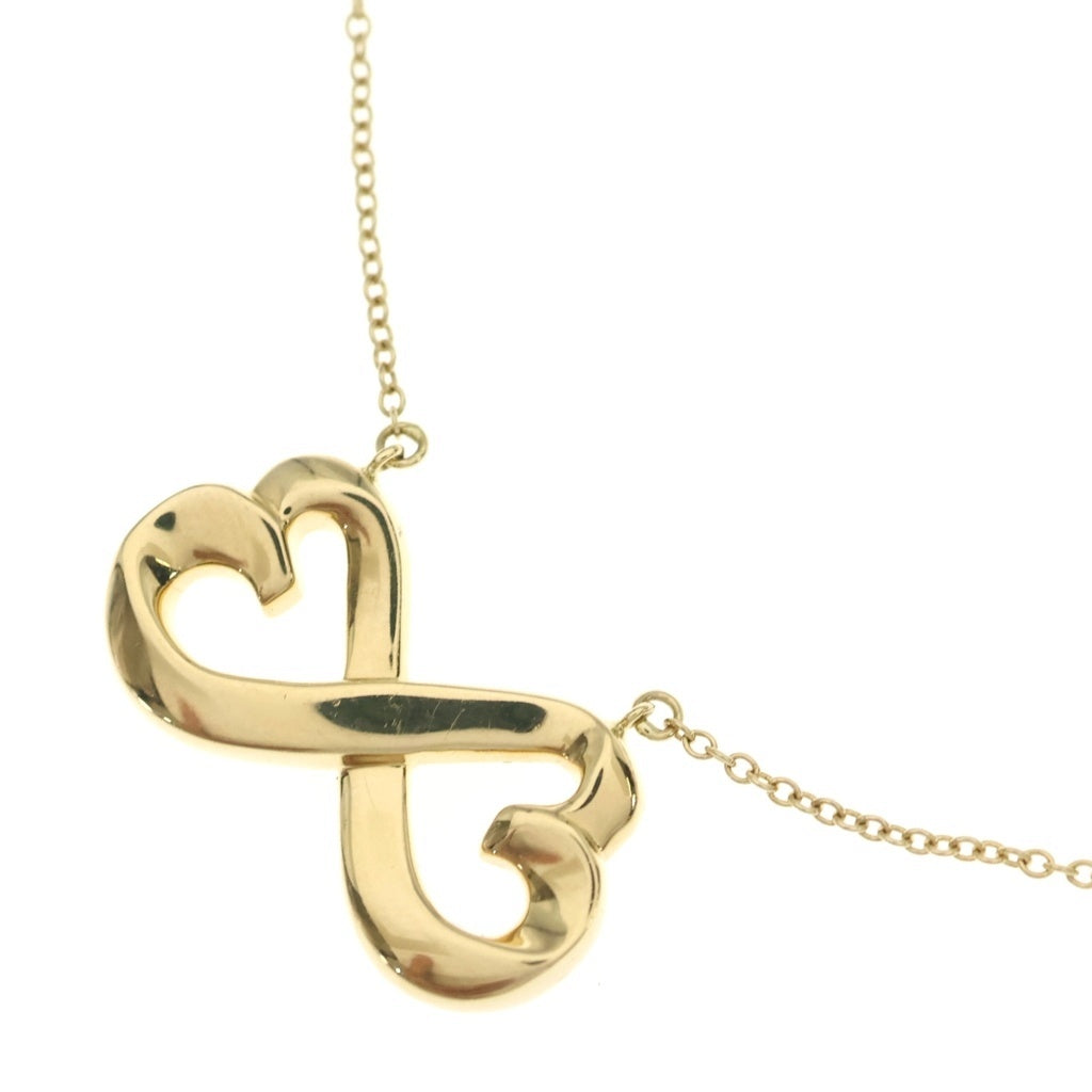 TIFFANY & Co.(ティファニー) K18YG パロマピカソ ダブルラビングハート チェーンネックレス ゴールド レディース