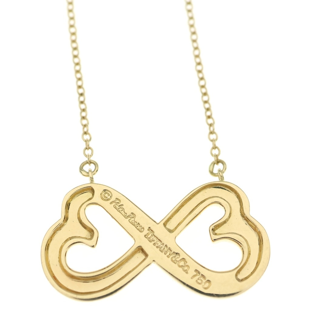 TIFFANY & Co.(ティファニー) K18YG パロマピカソ ダブルラビングハート チェーンネックレス ゴールド レディース