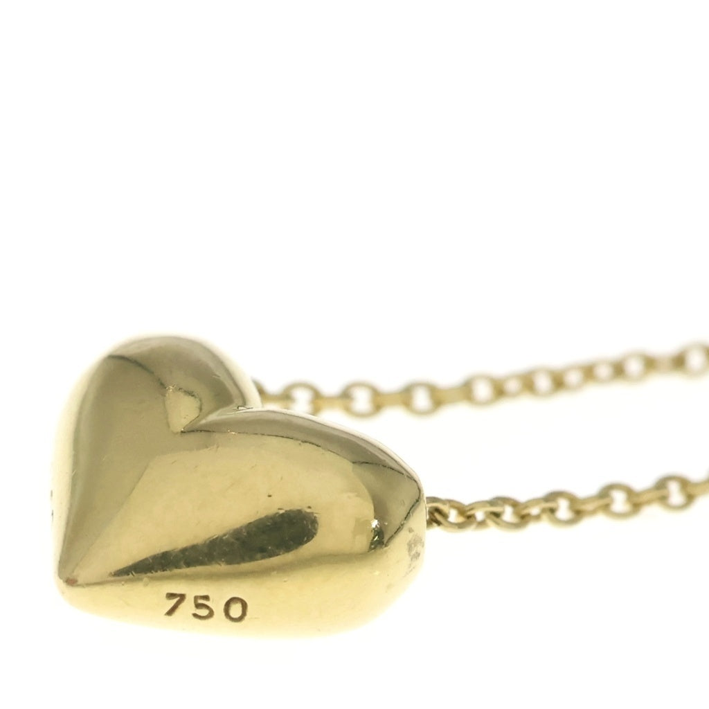 TIFFANY & Co.(ティファニー) K18YG ピンチドハート チェーンネックレス ゴールド レディース