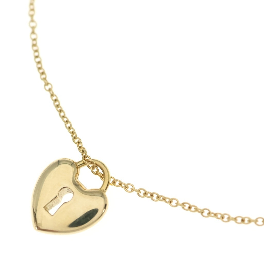 TIFFANY & Co.(ティファニー) K18YG ハートロック チェーンネックレス ゴールド レディース