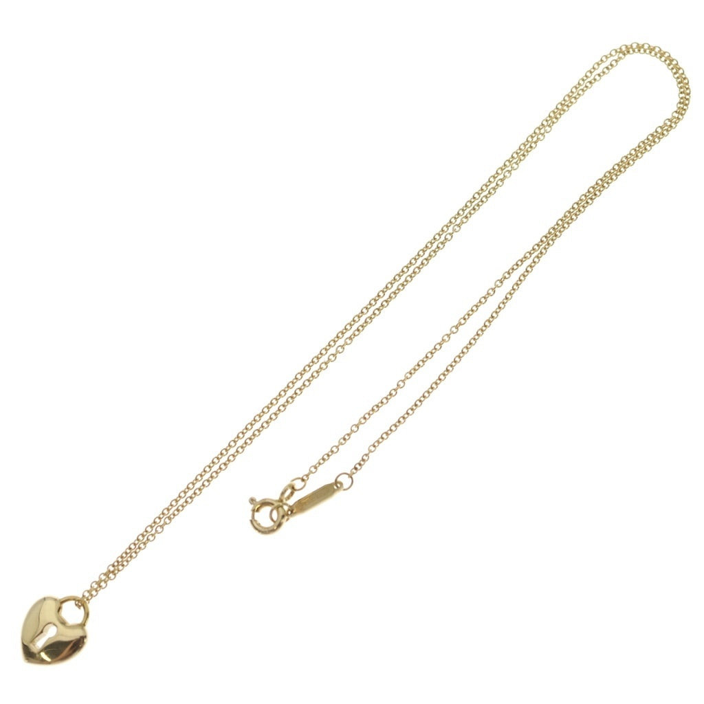 TIFFANY & Co.(ティファニー) K18YG ハートロック チェーンネックレス ゴールド レディース