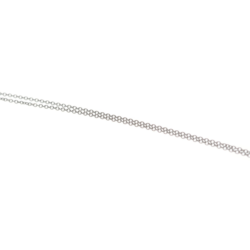 TIFFANY & Co.(ティファニー) K18WG センチメンタル ハート 3Pダイヤ チェーンネックレス ホワイトゴールド レディース