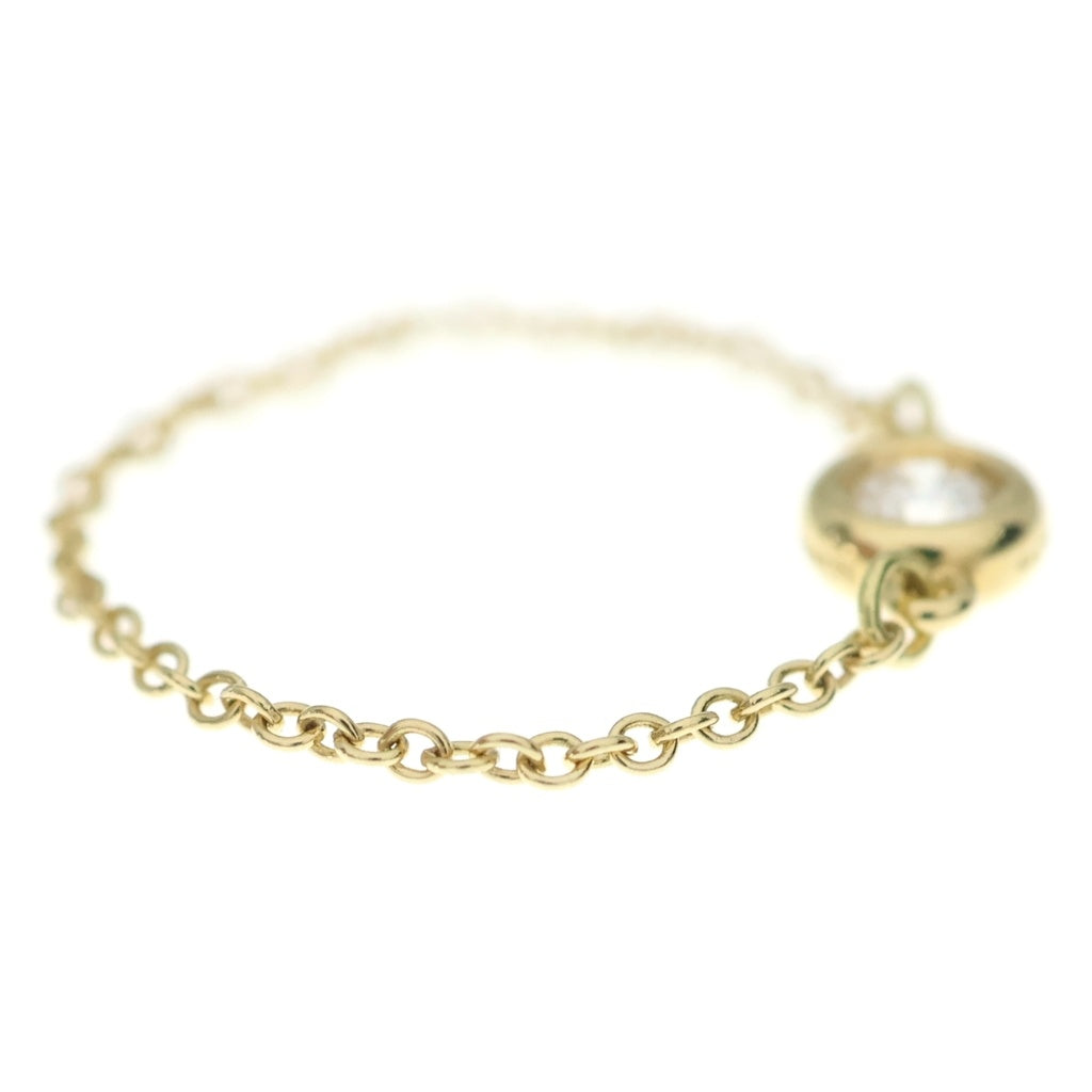 TIFFANY & Co.(ティファニー) K18YG エルサペレッティ バイヤザード 1ダイヤ チェーンリング ゴールド レディース