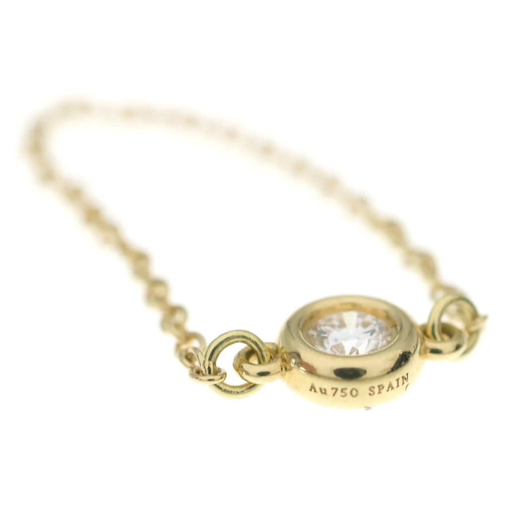 TIFFANY & Co.(ティファニー) K18YG エルサペレッティ バイヤザード 1ダイヤ チェーンリング ゴールド レディース