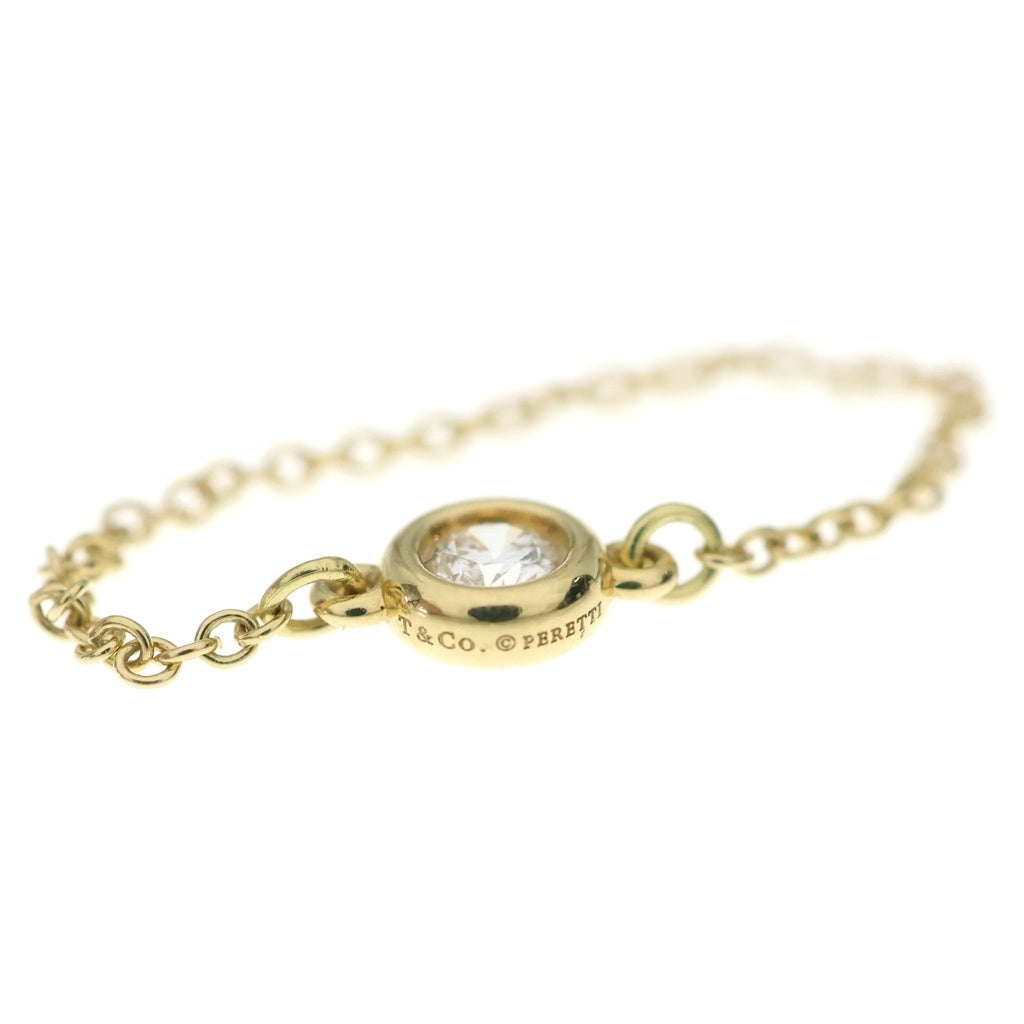 TIFFANY & Co.(ティファニー) K18YG エルサペレッティ バイヤザード 1ダイヤ チェーンリング ゴールド レディース