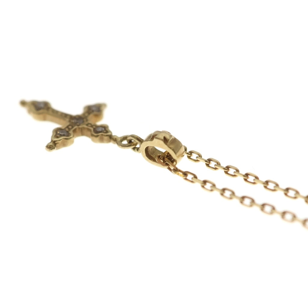Loree Rodkin(ローリーロドキン) K18YG PETITE GOTHIC CROSS プチゴシッククロス ダイヤ チェーンネックレス ゴールド