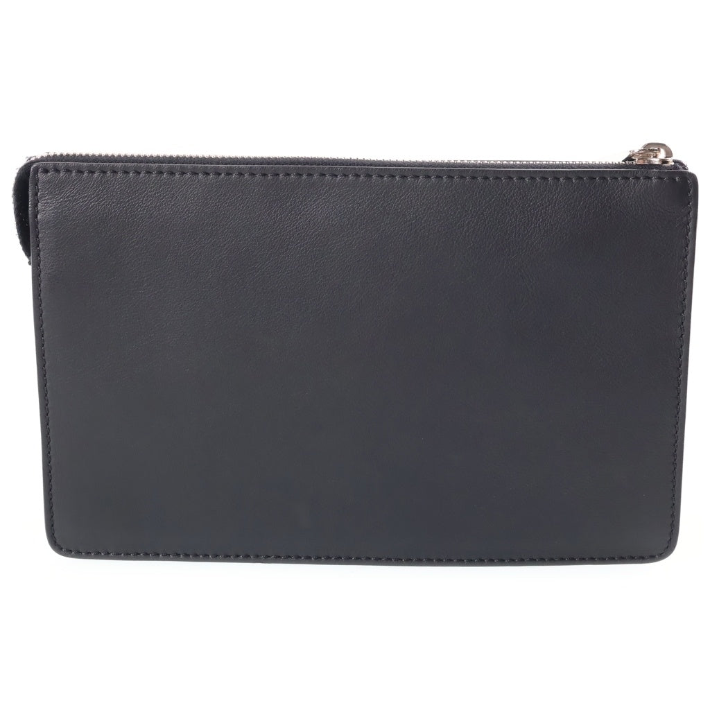 FENDI(フェンディ) BUGS MONSTER CLUTCH バグズ モンスター メタル装飾 レザークラッチバック ブラック 7VA350-9YX レディース