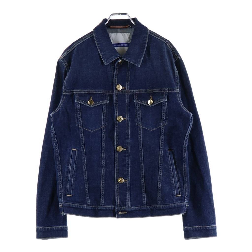 JACOB COHEN(ヤコブ コーエン) ロゴパッチ フラップポケット ストレッチ デニム トラッカージャケット インディゴ UH00281S3736762D