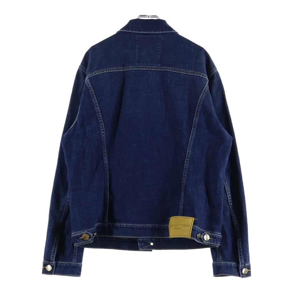 JACOB COHEN(ヤコブ コーエン) ロゴパッチ フラップポケット ストレッチ デニム トラッカージャケット インディゴ UH00281S3736762D