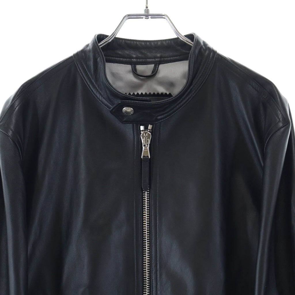 EMMETI(エンメティ) MASSIMO マッシモ レザー ジップアップ ライダースジャケット ブラック