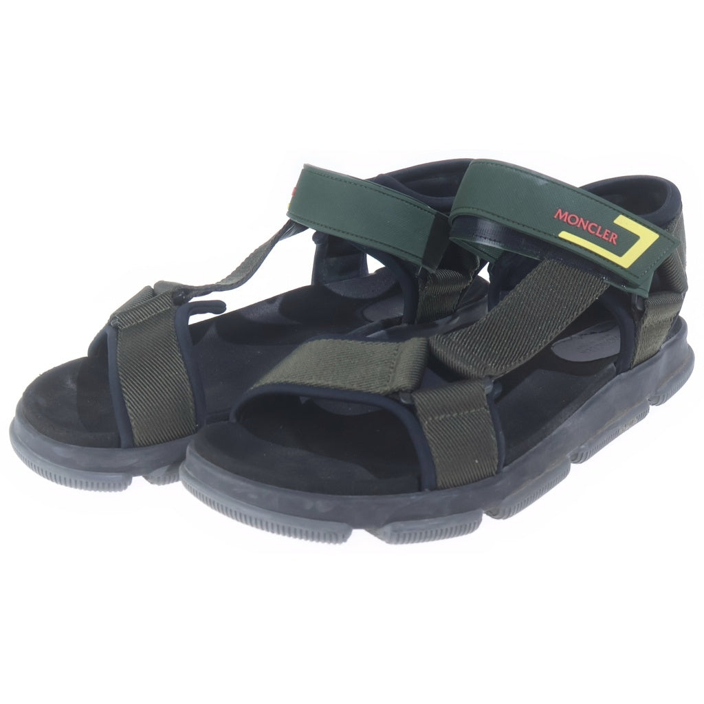MONCLER(モンクレール) 20SS SIMEON SANDALO シメオン サンダロ ロゴ ストラップ サンダル カーキ 09A4L7014002S7T999