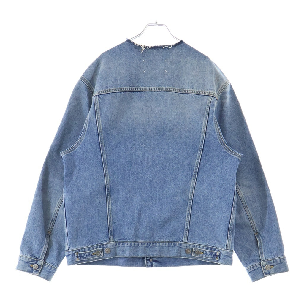 Maison Margiela(メゾンマルジェラ) 22SS Collarless Denim Jacket ノーカラー ウォッシュド デニムトラッカージャケット インディゴ S50AM0560 S30561