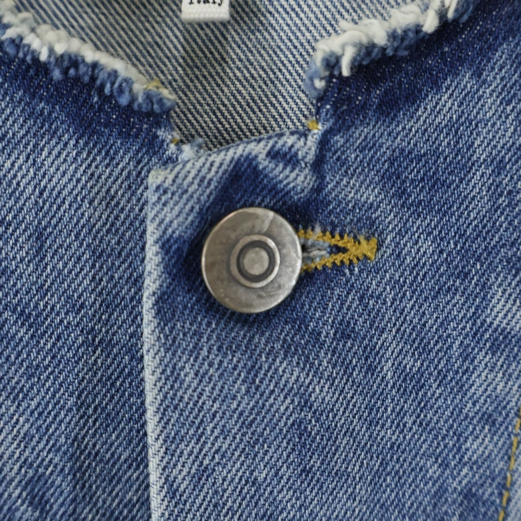 Maison Margiela(メゾンマルジェラ) 22SS Collarless Denim Jacket ノーカラー ウォッシュド デニムトラッカージャケット インディゴ S50AM0560 S30561