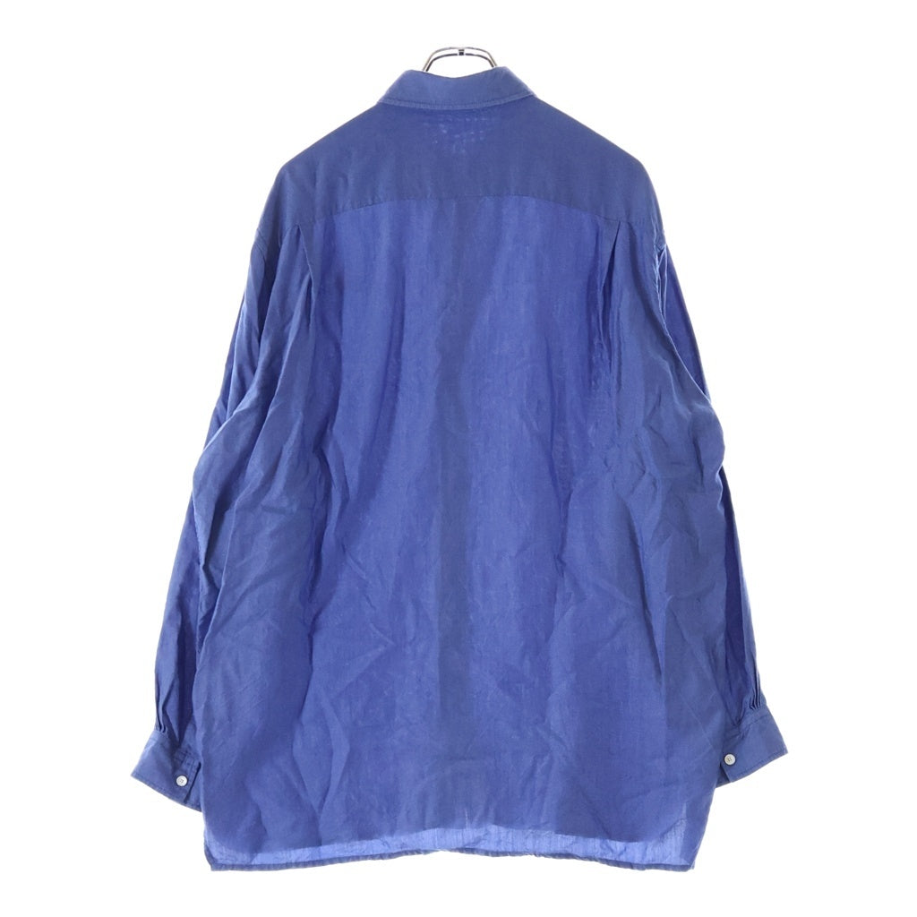 Acne Studios(アクネ ストゥディオズ) 22AW バブルロゴ エンブロイダリー ロングスリーブ 長袖シャツ ブルー