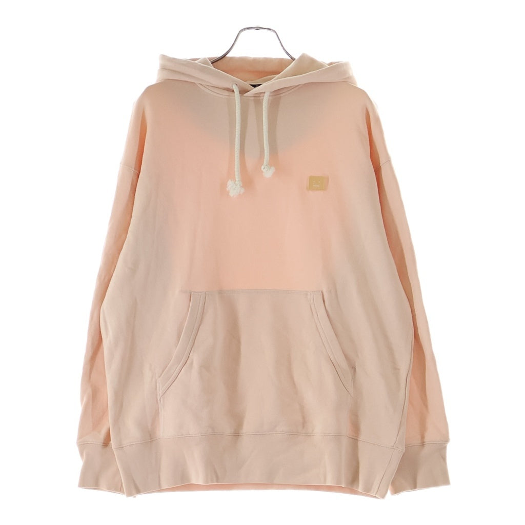 Acne Studios(アクネ ストゥディオズ) フェイス ロゴ パッチ ドローストリング プルオーバー フーデッド スウェット パーカー ピンク FA-UX-SWEA000078