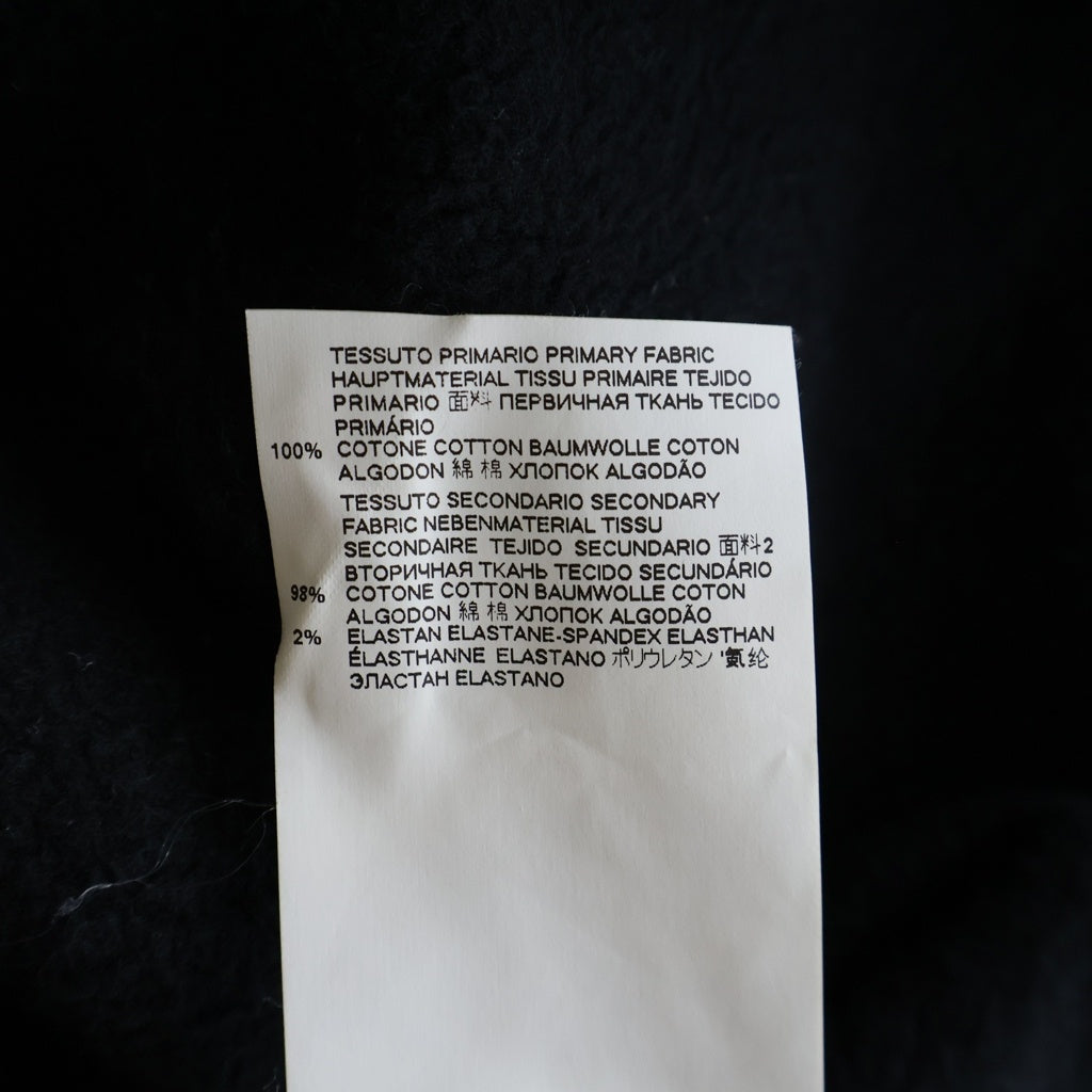 MM6 Maison Margiela(エムエムシックスメゾンマルジェラ) 19AW フロントラメプリント プルオーバー 半袖クルーネック 裏起毛 スウェット ブラック レディース S32GC0519 S25387