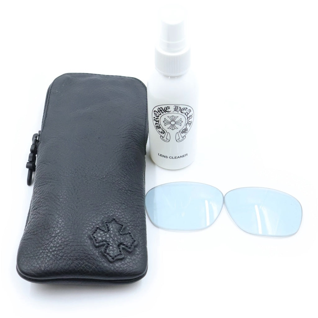 CHROME HEARTS(クロムハーツ) BONENNOISSEUR 2 テンプルCHクロス ハーフリム サングラス アイウェア 眼鏡 ブラック/ゴールド