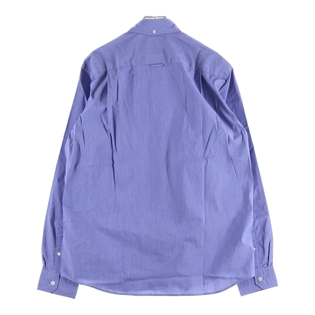 F.C.R.B.(エフシーアールビー) 21SS COOLMAX EMBLEM B.D SHIRT クールマックス 胸ロゴエンブロイダリー 長袖ボタンダウンシャツ ブルー FCRB-210072