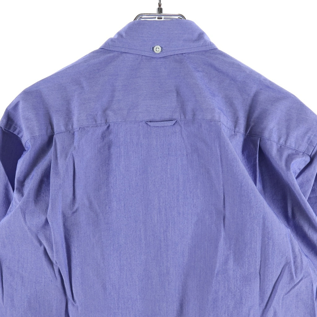 F.C.R.B.(エフシーアールビー) 21SS COOLMAX EMBLEM B.D SHIRT クールマックス 胸ロゴエンブロイダリー 長袖ボタンダウンシャツ ブルー FCRB-210072