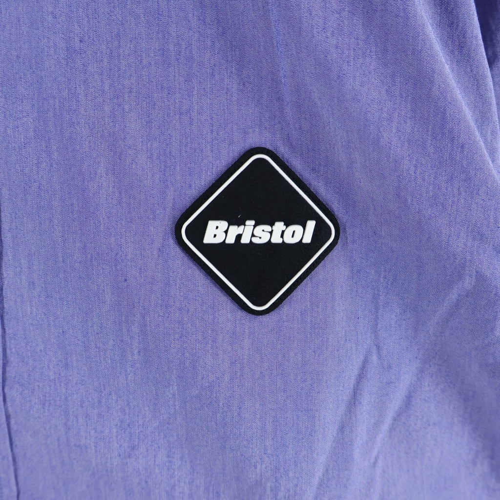 F.C.R.B.(エフシーアールビー) 21SS COOLMAX EMBLEM B.D SHIRT クールマックス 胸ロゴエンブロイダリー 長袖ボタンダウンシャツ ブルー FCRB-210072