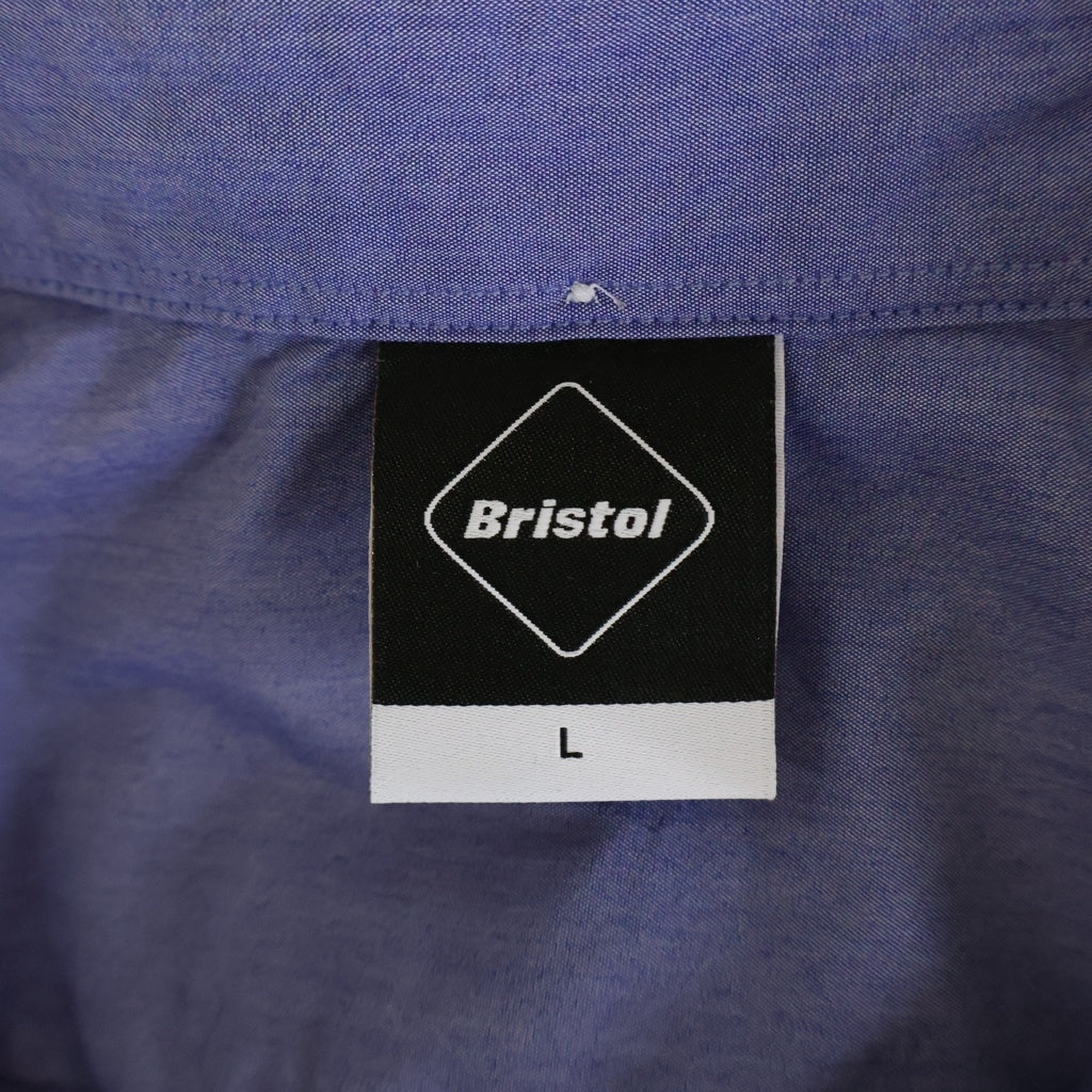 F.C.R.B.(エフシーアールビー) 21SS COOLMAX EMBLEM B.D SHIRT クールマックス 胸ロゴエンブロイダリー 長袖ボタンダウンシャツ ブルー FCRB-210072