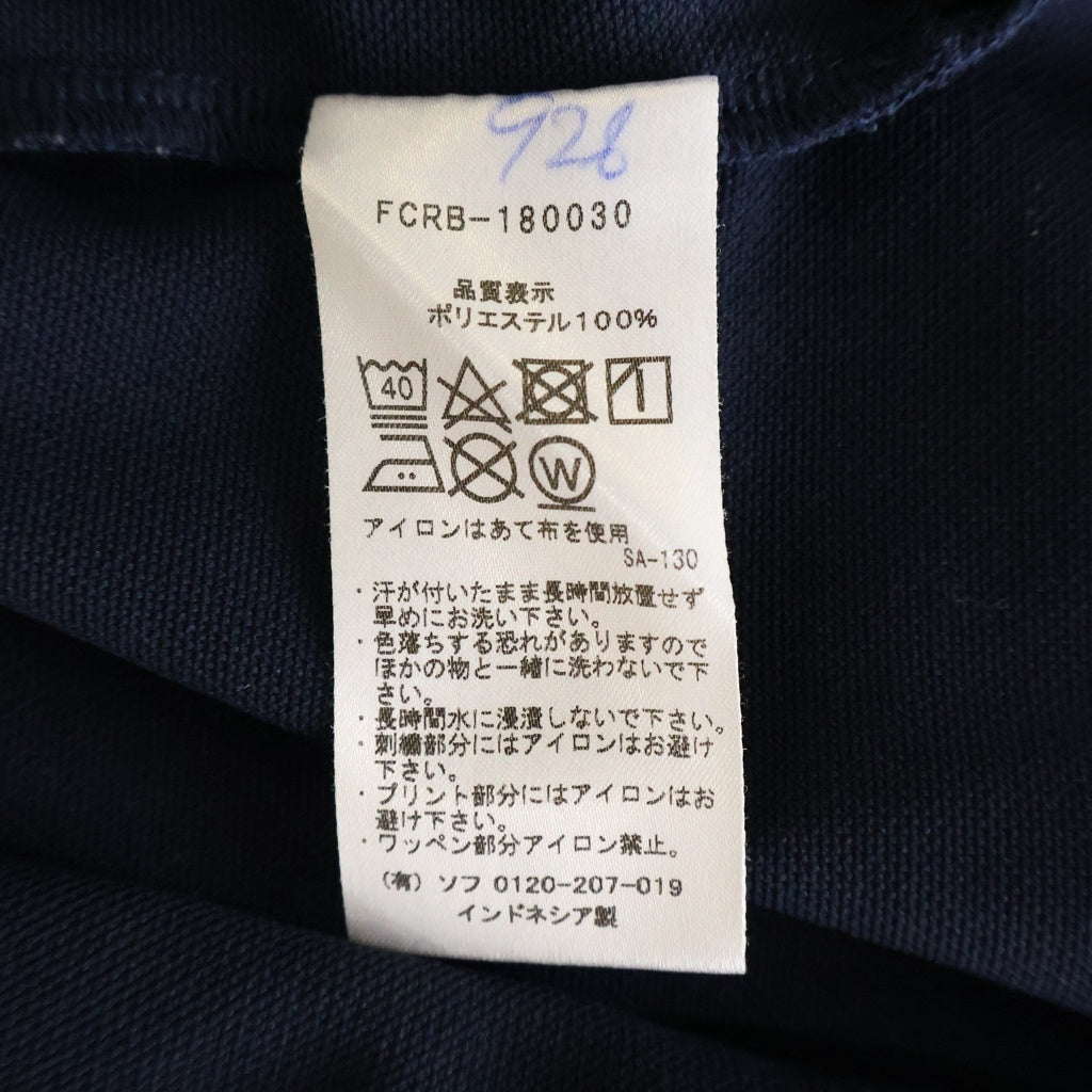 F.C.R.B.(エフシーアールビー) 18SS BIG LOGO POLO バックビッグロゴプロント 半袖ポロシャツ ネイビー FCRB-180030