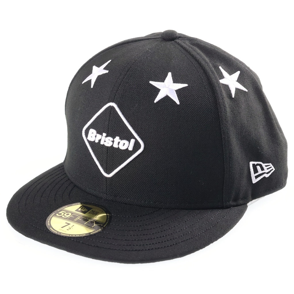F.C.R.B.(エフシーアールビー) 20SS ×NEW ERA 100TH EMBLEM 59FIFTY ニューエラ 100周年記念 ロゴ スター刺繍 ベースボールキャップ 帽子 ブラック FCRB-200112