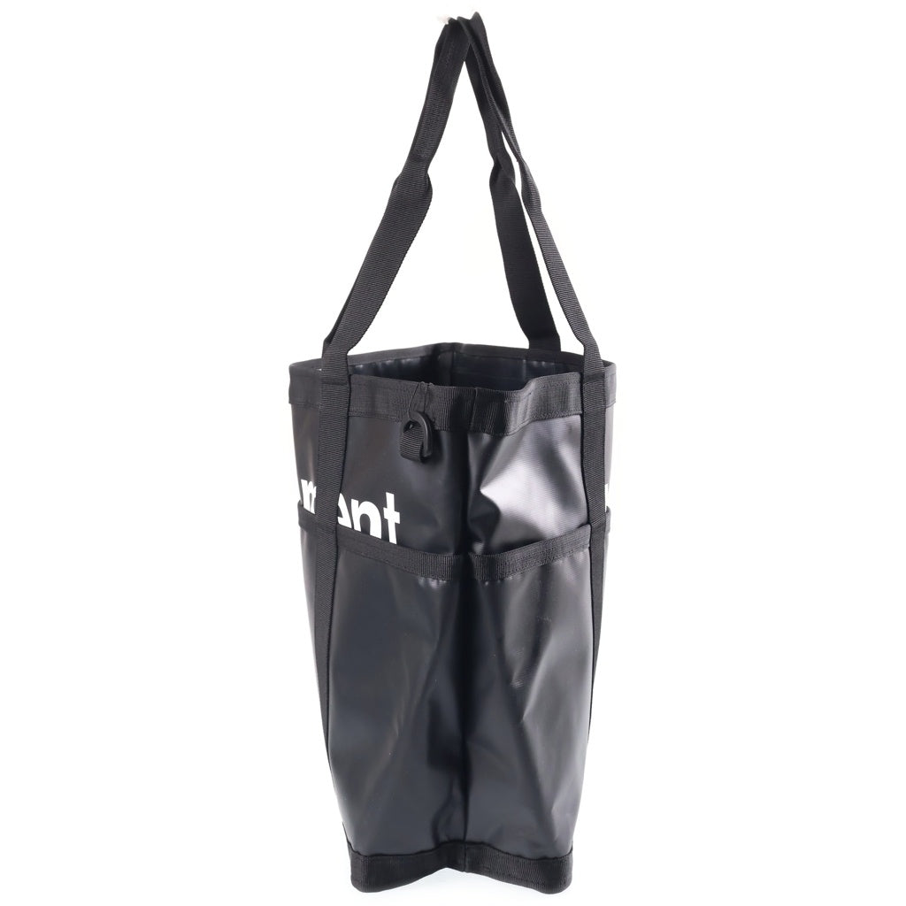 UNIFORM EXPERIMENT(ユニフォームエクスペリメント) 23AW TOTE BAG ロゴプリント PVCトートバッグ ハンドバッグ ブラック UE-232035 レディース